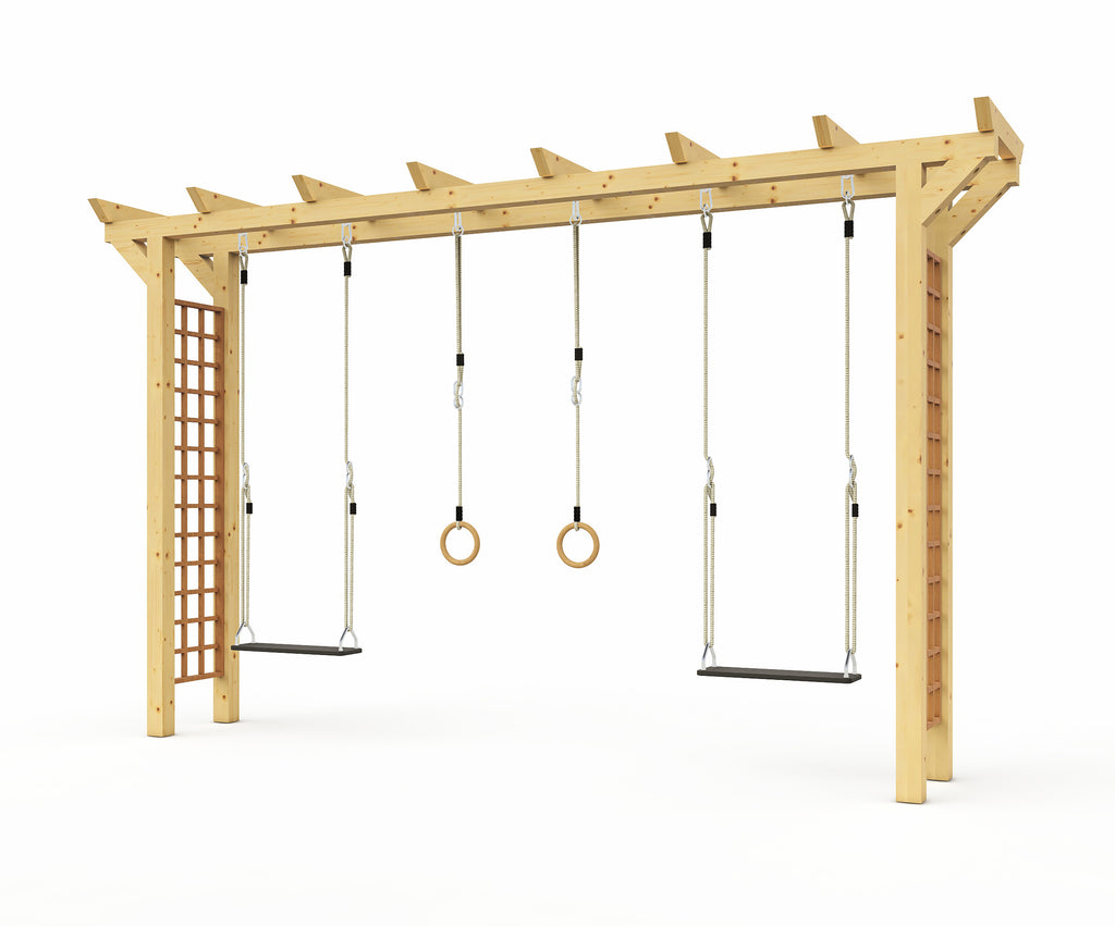 Pergola schommel van hout voor tuin