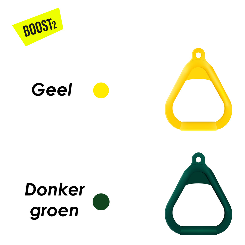 kleuren trapeze kunststof ringen groen BOOST2